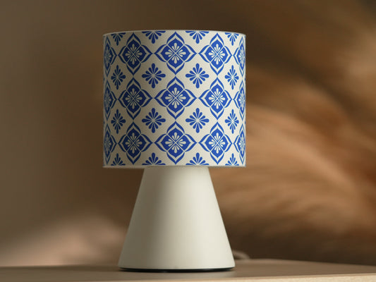 Little Table Lamp with Blue Moroccan Shade